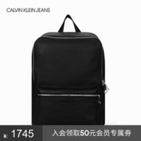 CK JEANS 2019秋冬新款 男士Logo休闲旅行双肩包 HH1823S6400 001-黑色 ST