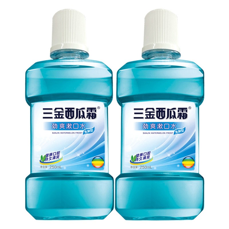 三金西瓜霜漱口水250ml2瓶送牙刷6支