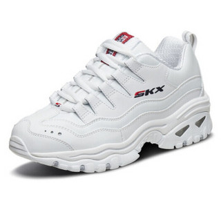 斯凯奇 SKECHERS 女子 LIFESTYLE系列 D’LITES系列时尚绑带 运动 休闲鞋 熊猫鞋 13423/WML 36.5码 US6.5码