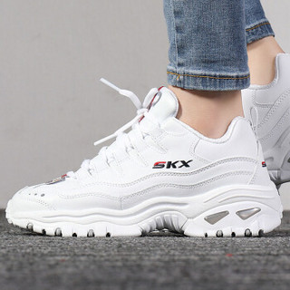 斯凯奇 SKECHERS 女子 LIFESTYLE系列 D’LITES系列时尚绑带 运动 休闲鞋 熊猫鞋 13423/WML 36.5码 US6.5码