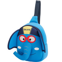 爱华仕（OIWAS）3D书包幼儿园儿童单肩包 男女孩休闲小象小包 OCK4730U蓝色