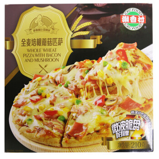 潮香村 全麦培根蘑菇披萨 210g