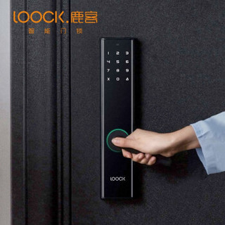 鹿客（LOOCK）指纹锁 Q2智能锁 家用防盗门锁智能门锁 电子锁密码锁支持天地钩 小米 家C级锁 Q2砂岩金【米家APP+送网关+免费安装】