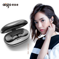 爱国者 aigo T05 TWS2 真无线立体声耳机 蓝牙耳机 黑色 入耳式