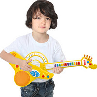 费雪(Fisher-Price)儿童电子小吉他玩具 婴幼儿音乐启蒙玩具宝宝早教弹奏乐器新年礼物黄色GMFP013