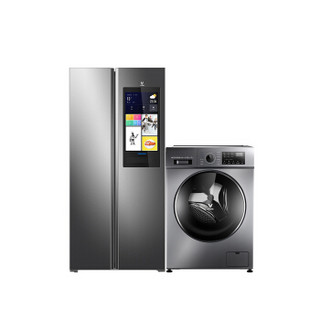 云米450L对开门21英寸大屏冰箱 21FACE+10公斤大容量洗烘一体变频节能滚筒全自动洗衣机