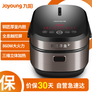 九阳（Joyoung） 电饭煲自营 家用智能电饭锅可预约4L大容量触屏煮饭锅 F-40FS606 黑金