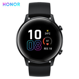 荣耀智能手表2 HONOR MagicWatch2 42mm 玛瑙黑 智能运动 一周续航 音乐控制 NFC支付 心脏健康监测