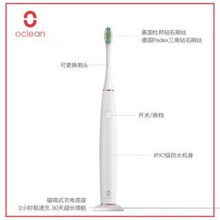 小米生态企业链欧可林（Oclean）电动牙刷成人通用充电式防水声波震动自动牙刷 欧可林电动牙刷Air