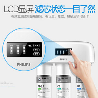 飞利浦（PHILIPS）家用直饮净水器WP4160/01 滤水器 母婴适用矿物质智能无桶无废水净水机 单机装