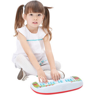 费雪(Fisher-Price)宝宝电子琴玩具 儿童弹奏乐器早教音乐启蒙婴幼儿猫琴电子琴钢琴新年礼物蓝色GMFP012