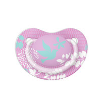 Pigeon 贝亲 安抚奶嘴 贝亲奶嘴  硅橡胶奶嘴-M号 3-6个月（小清新-小鸟） N1002