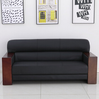 欧宝美商务办公洽谈沙发现代简约沙发会客皮艺沙发经理办公室专用沙发3+1+1