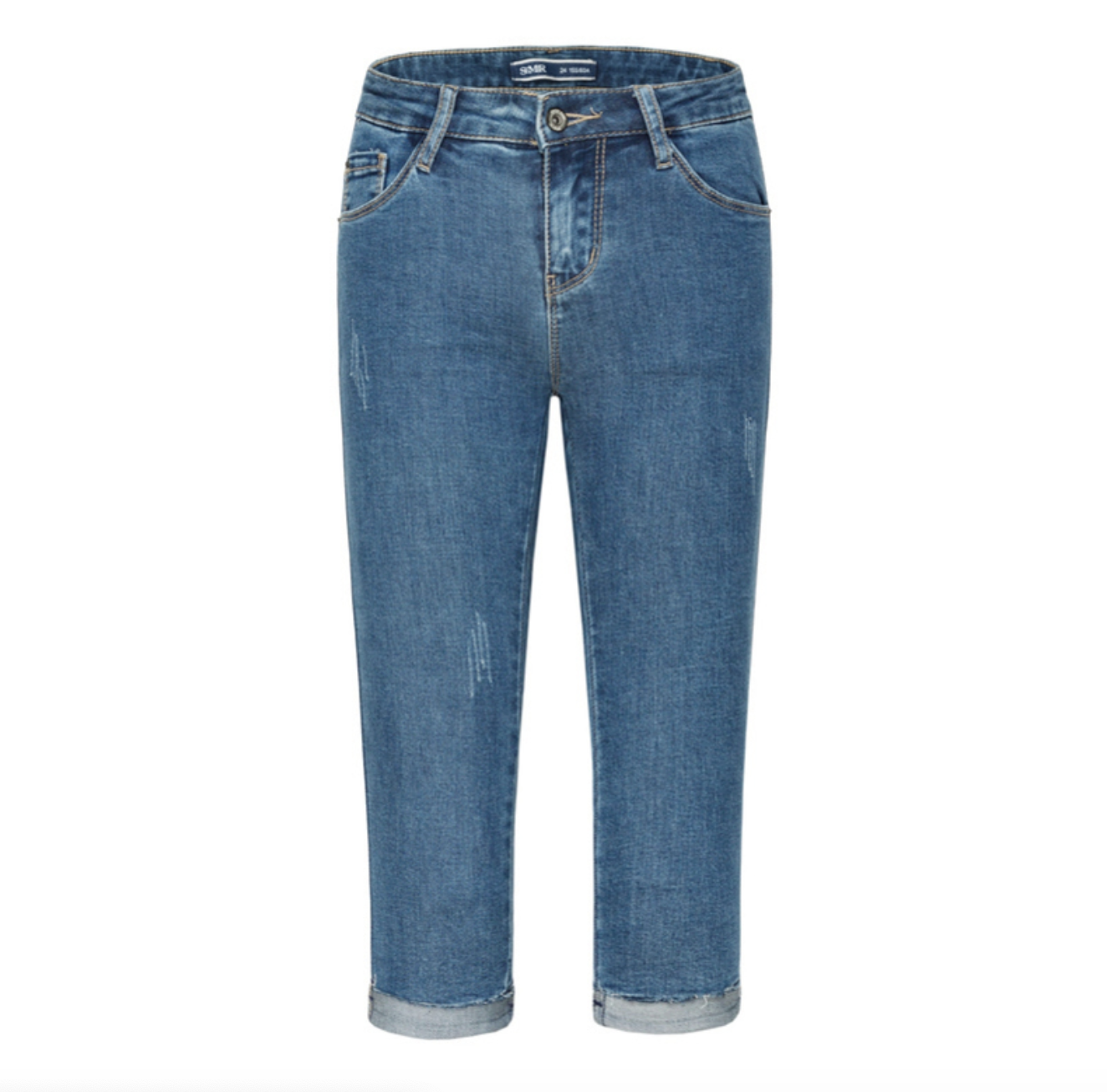 森马牛仔裤女2019夏季修身小脚七分裤显瘦潮流可翻边裤子潮