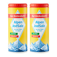 考拉海购黑卡会员：Bad Reichenhaller Alpen Jodsalz+FlFOL 阿尔卑斯山白金碘盐+氟+叶酸 125g*2瓶