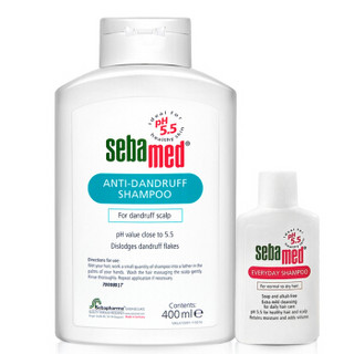 施巴（sebamed）洗发水组合（去屑洗发露400ml+温和洗发露20ml）