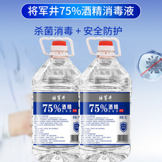 佳佰 75%酒精乙醇消毒液 家用酒店衣物杀菌除菌液 消毒水5L*1