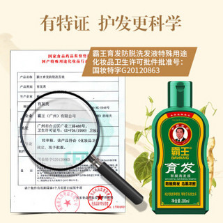 霸王防脱发洗发水生发套装育发防脱洗发液380ml*2+生姜洗发露80ml+护发素80ml（增发密发控油 男士女士）