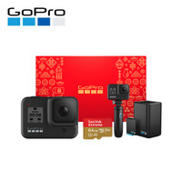 GoPro HERO8 Black运动相机 4K水下潜水vlog摄像机 红色续航礼盒（内含Shorty自拍杆+双充+64G内存卡）