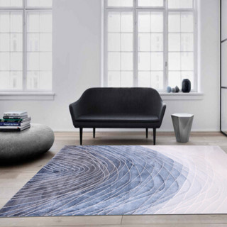 丽家地毯 地毯客厅简约现代茶几蓝色卧室北欧ins轻奢美式床边毯962126 160*230cm