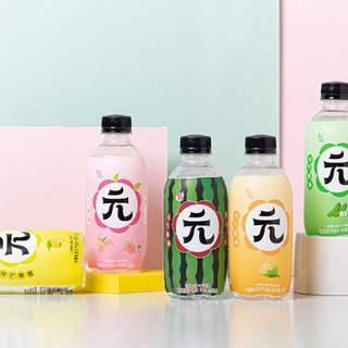 临期品：亲亲元气 苏打气泡水 4种口味 300ml*12瓶整箱