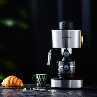 柏翠( petrus )咖啡机 意式咖啡机 家用半自动 可打奶泡PE3180B