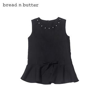 系带蝴蝶结雪纺衫bread n butter夏季女装无袖钉珠上衣