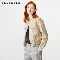 SELECTED思莱德女含棉简约纯色立领长袖工装夹克外套S|419121511