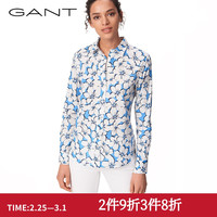 GANT/甘特时尚碎花衬衫女士春秋季长袖美式休闲衬衣4320033