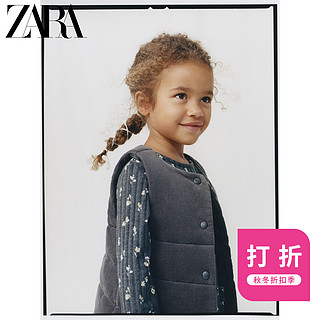 ZARA【打折】 新款 女婴幼童  双面背心外套 05854563807 深灰色 73cm