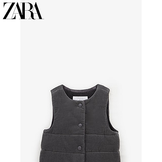 ZARA【打折】 新款 女婴幼童  双面背心外套 05854563807 深灰色 110cm