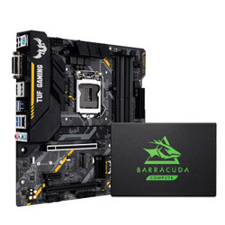 华硕TUF B365M-PLUS GAMING主板 希捷 250GB 2.5英寸固态硬盘SATA接口 希捷酷鱼120系列  主板固态硬盘套装