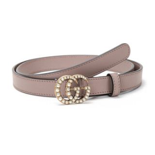 商品gucci 古驰 女士牛皮珍珠双g板扣皮带腰带 476342 ap0wt 5784 80