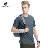 探拓(TECTOP)夏季户外男女情侣款速干T恤 排汗透气舒适 81249/81250 男款-深灰 XL
