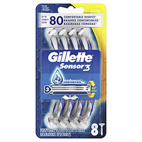 Gillette Sensor3 男士一次性剃须刀，8个
