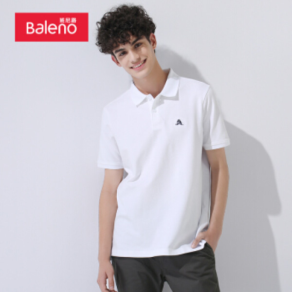 商品班尼路 baleno polo衫男 翻领t恤男弹力小标印花保罗衫男短袖 01w