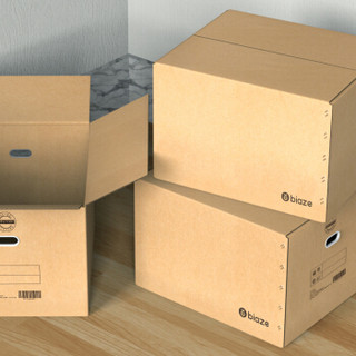 毕亚兹【五层加厚升级版】搬家纸箱子有扣手60*40*50(10个装)大号 打包快递箱储物整理 行李打包收纳箱 ZX-02
