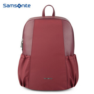 Samsonite/新秀丽双肩包女士背包商务休闲包电脑包旅行包 BC7 紫红色