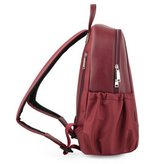 Samsonite/新秀丽双肩包女士背包商务休闲包电脑包旅行包 BC7 紫红色