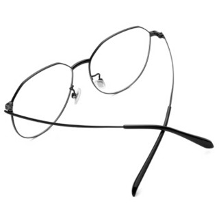 LOHO 光学镜架女超轻不规则眼镜框近视眼镜架男 LHF006 黑色（送1.60防蓝光近视镜片）