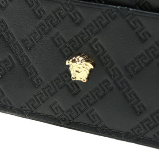 VERSACE 范思哲 奢侈品 男女同款PALAZZO系列黑色牛皮卡包卡夹礼盒 DPN2467 DVBRF D41OH