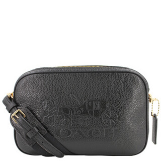 COACH 蔻驰 奢侈品 女士中号斜挎包黑色皮质 F75818 IMBLK