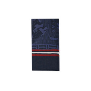 BALLY  巴利 奢侈品 男士海军蓝拼色混纺经典印花围巾 M7GM437F-9S181/126 6233584