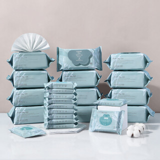 嫚熙（EMXEE）婴儿湿巾手口专用新生宝宝婴幼儿湿纸巾加厚湿巾80抽*12包+10抽*12包