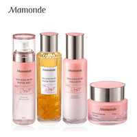 梦妆(Mamonde)蔷薇盈润澎弹焕颜保湿套装(精粹水150ml+乳125ml+喷雾120ml+霜50ml)
