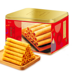优尚优品 原味鸡蛋卷饼干 454g *2件