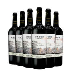 长城(GreatWall)红酒 长城画廊伍赤霞珠干红葡萄酒 整箱装 750ml*6