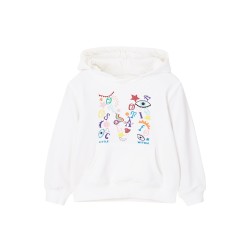 minipeace 太平鸟童装 女童字母胶印连帽卫衣