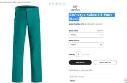 Arc'teryx Sabre LT Pant 男士户外裤