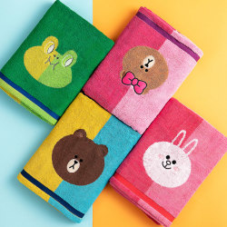 MINISO/名创优品 拼色浴巾-布朗熊